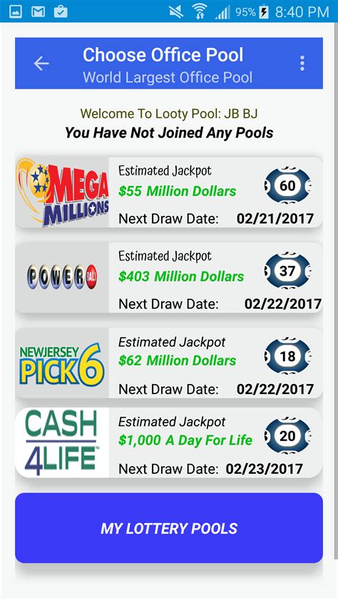 Pool Lottery App .